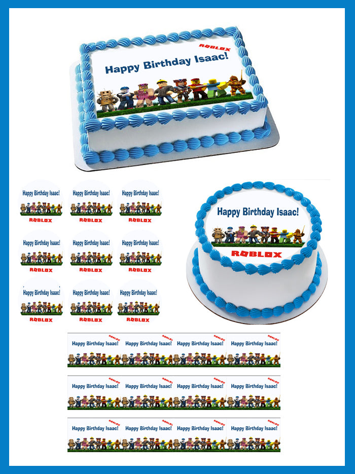 Roblox - Edible Cake Topper, Cupcake Toppers, Strips