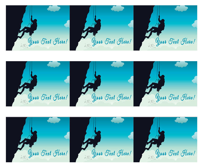 Rock Climber - Edible Cake Topper, Cupcake Toppers, Strips