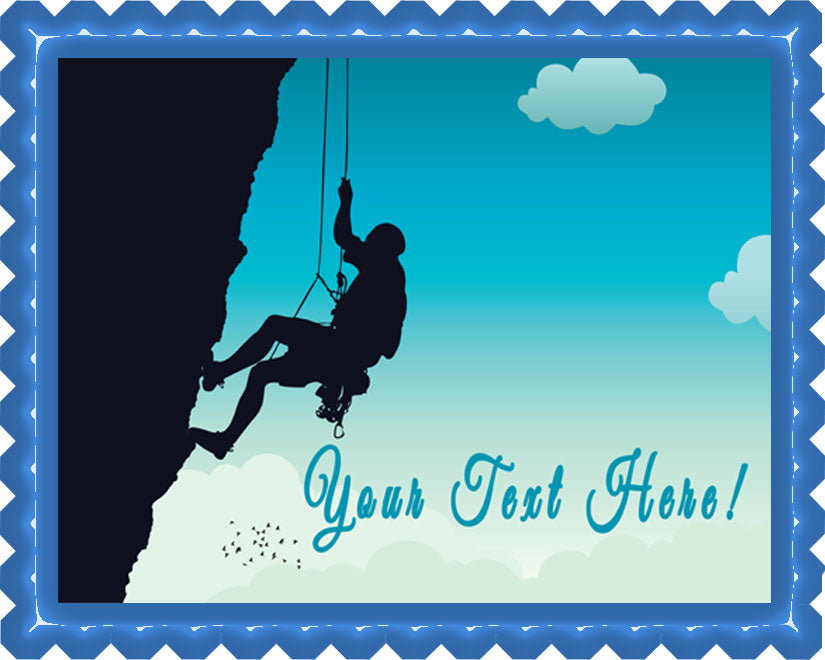 Rock Climber - Edible Cake Topper, Cupcake Toppers, Strips