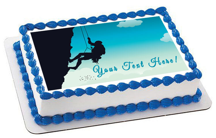 Rock Climber - Edible Cake Topper, Cupcake Toppers, Strips