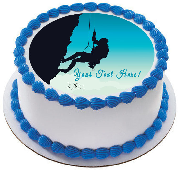 Rock Climber - Edible Cake Topper, Cupcake Toppers, Strips