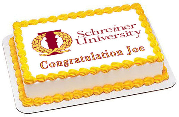 Schreiner University Edible Birthday Cake Topper OR Cupcake Topper, Decor - Edible Prints On Cake (Edible Cake &Cupcake Topper)