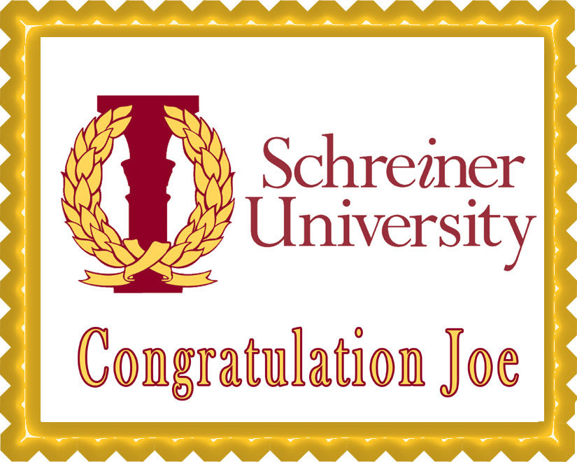 Schreiner University Edible Birthday Cake Topper OR Cupcake Topper, Decor - Edible Prints On Cake (Edible Cake &Cupcake Topper)