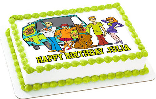 Scooby-Doo Edible Birthday Cake Topper OR Cupcake Topper, Decor - Edible Prints On Cake (Edible Cake &Cupcake Topper)