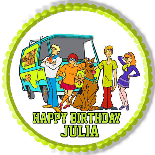Scooby-Doo Edible Birthday Cake Topper OR Cupcake Topper, Decor - Edible Prints On Cake (Edible Cake &Cupcake Topper)
