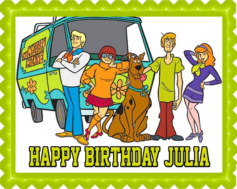 Scooby-Doo Edible Birthday Cake Topper OR Cupcake Topper, Decor - Edible Prints On Cake (Edible Cake &Cupcake Topper)