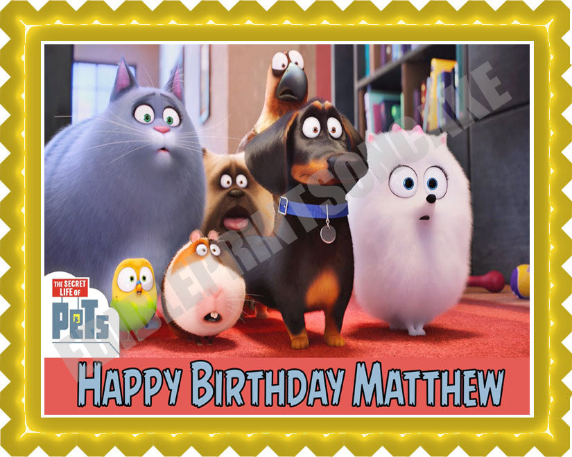 The Secret Life of Pets (Nr3) - Edible Cake Topper OR Cupcake Topper, Decor