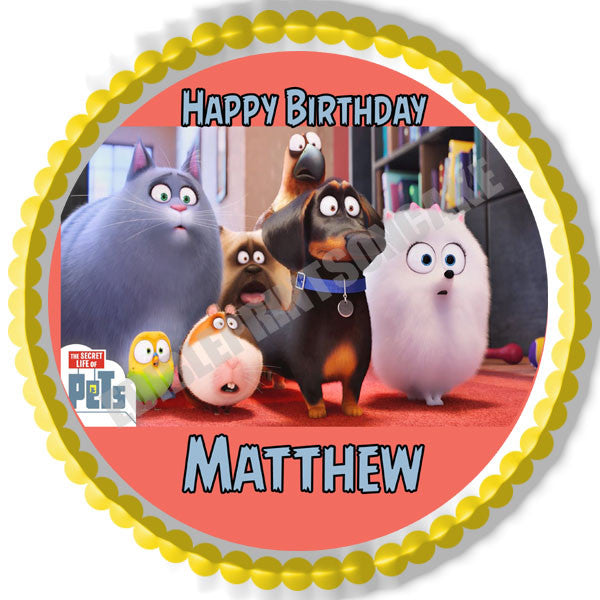 The Secret Life of Pets (Nr3) - Edible Cake Topper OR Cupcake Topper, Decor