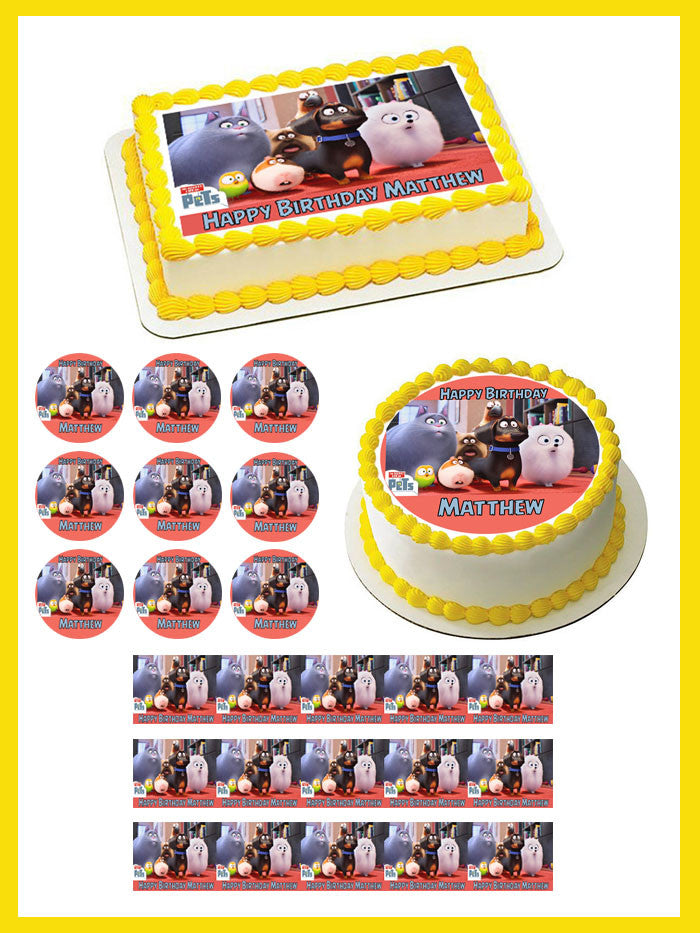 The Secret Life of Pets (Nr3) - Edible Cake Topper OR Cupcake Topper, Decor