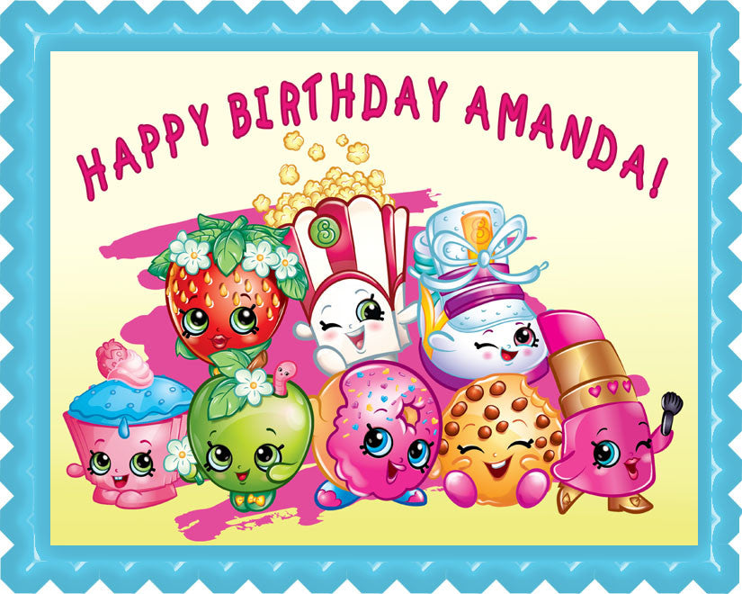 Shopkins (Nr5) - Edible Cake Topper OR Cupcake Topper, Decor
