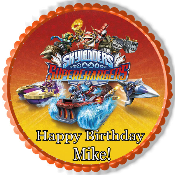 Skylanders Superchargers - Edible Cake Topper OR Cupcake Topper, Decor