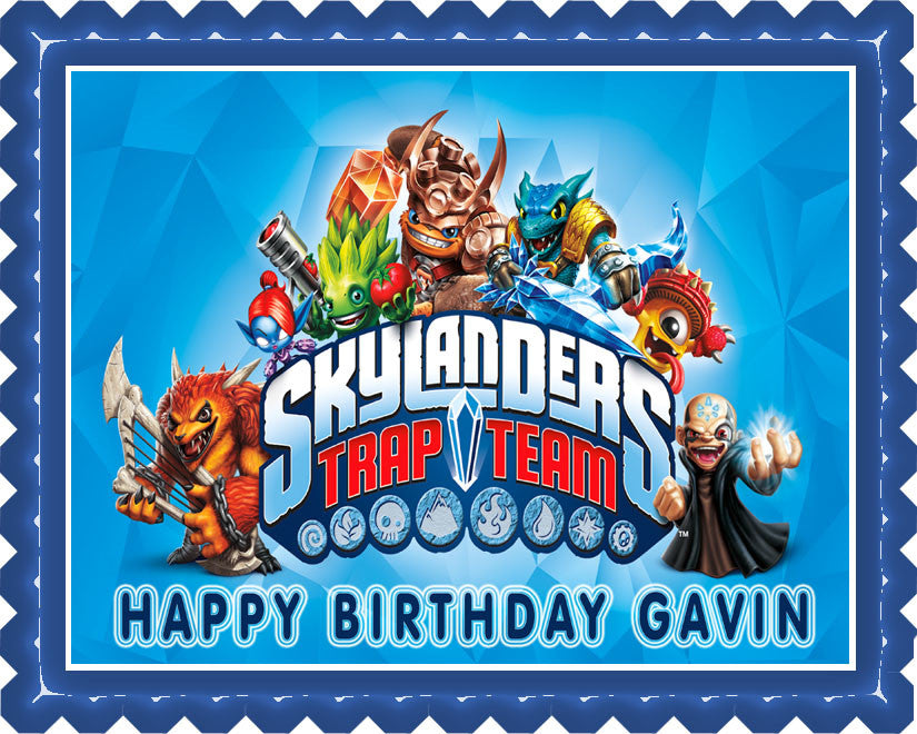 Skylanders Trap Team - Edible Cake Topper OR Cupcake Topper, Decor