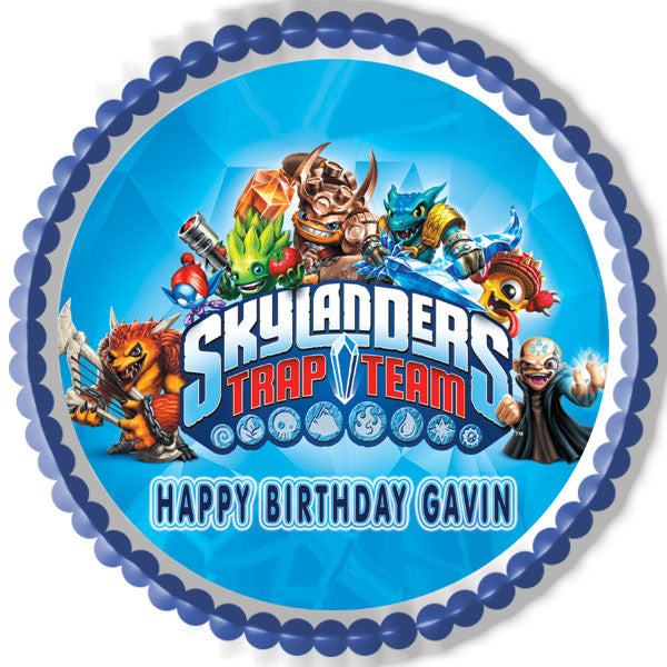 Skylanders Trap Team - Edible Cake Topper OR Cupcake Topper, Decor