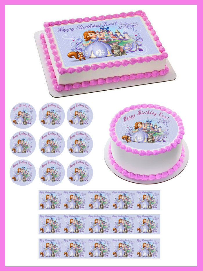 SOFIA THE FIRST - Edible Cake Topper OR Cupcake Topper, Decor