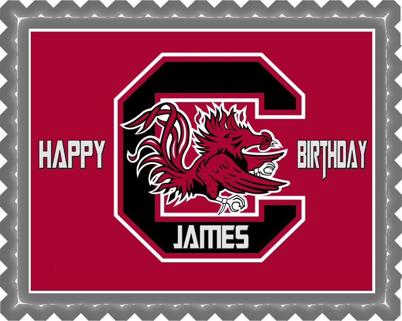 South Carolina Gamecocks - Edible Cake Topper OR Cupcake Topper, Decor