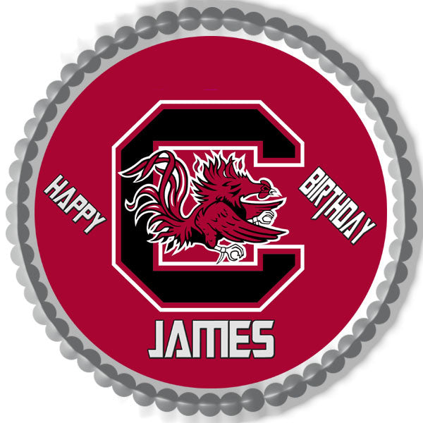 South Carolina Gamecocks - Edible Cake Topper OR Cupcake Topper, Decor