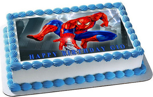 SPIDERMAN - Edible Cake Topper OR Cupcake Topper, Decor