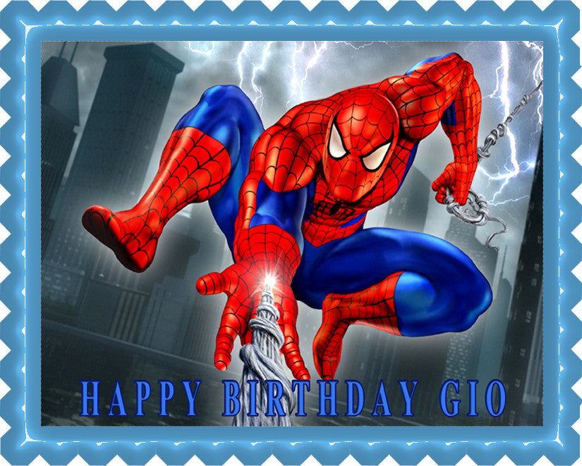 SPIDERMAN - Edible Cake Topper OR Cupcake Topper, Decor