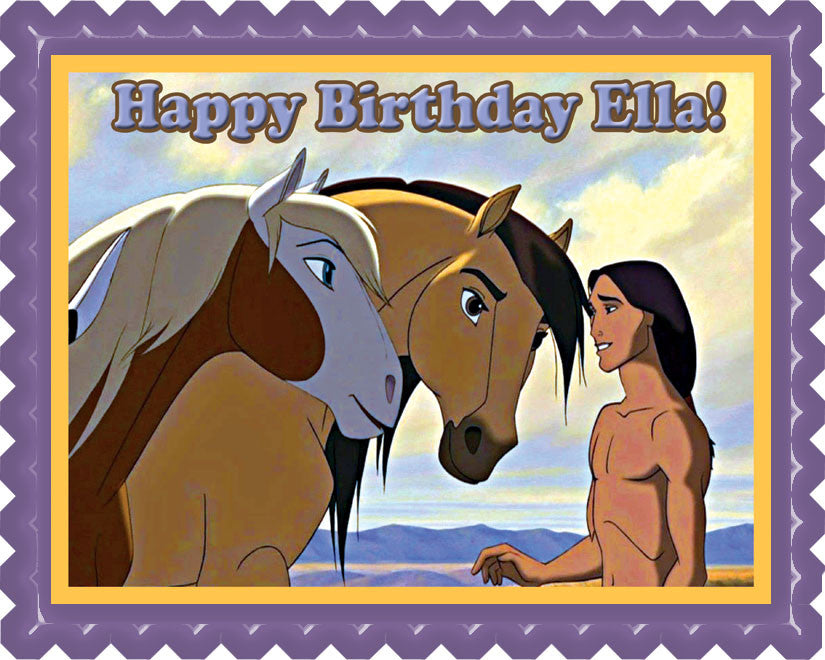 Spirit Stallion Of The Cimarron (Nr2) - Edible Cake Topper OR Cupcake Topper, Decor