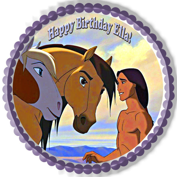 Spirit Stallion Of The Cimarron (Nr2) - Edible Cake Topper OR Cupcake Topper, Decor