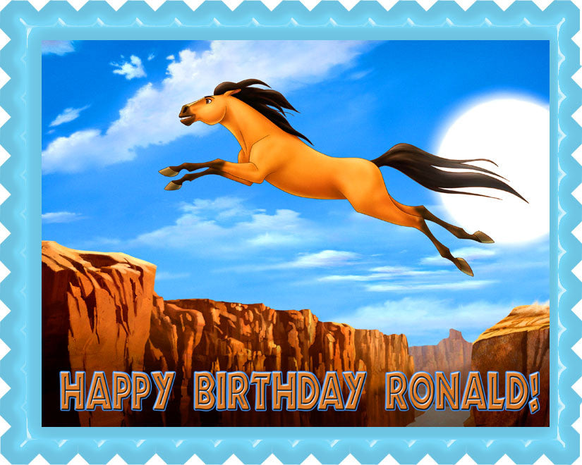 Spirit Stallion Of The Cimarron (Nr3) - Edible Cake Topper OR Cupcake Topper, Decor