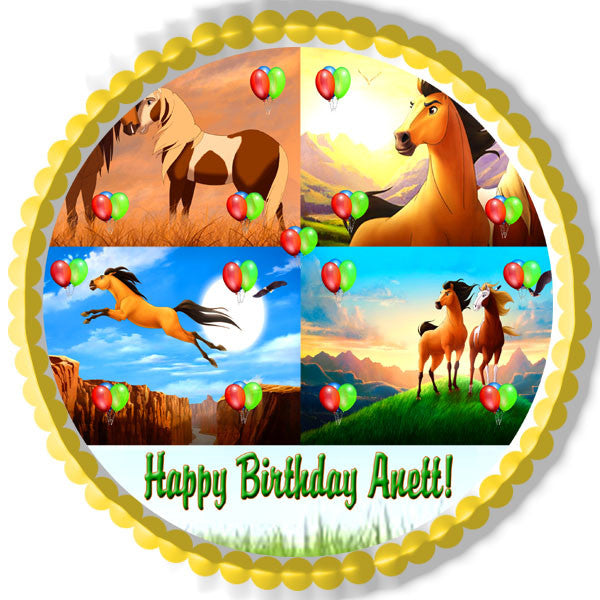 Spirit Stallion Of The Cimarron - Edible Cake Topper OR Cupcake Topper, Decor