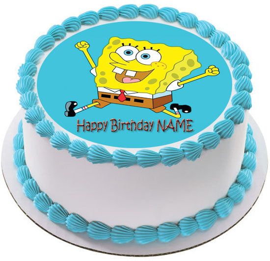 SPONGBOB -Edible Cake Topper OR Cupcake Topper, Decor