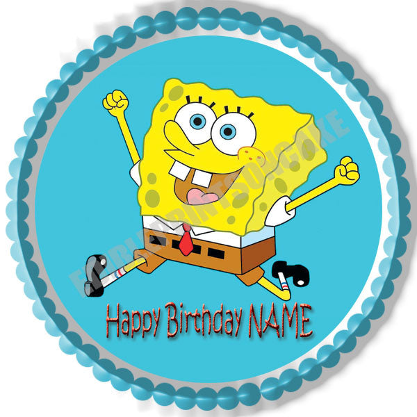 SPONGBOB -Edible Cake Topper OR Cupcake Topper, Decor