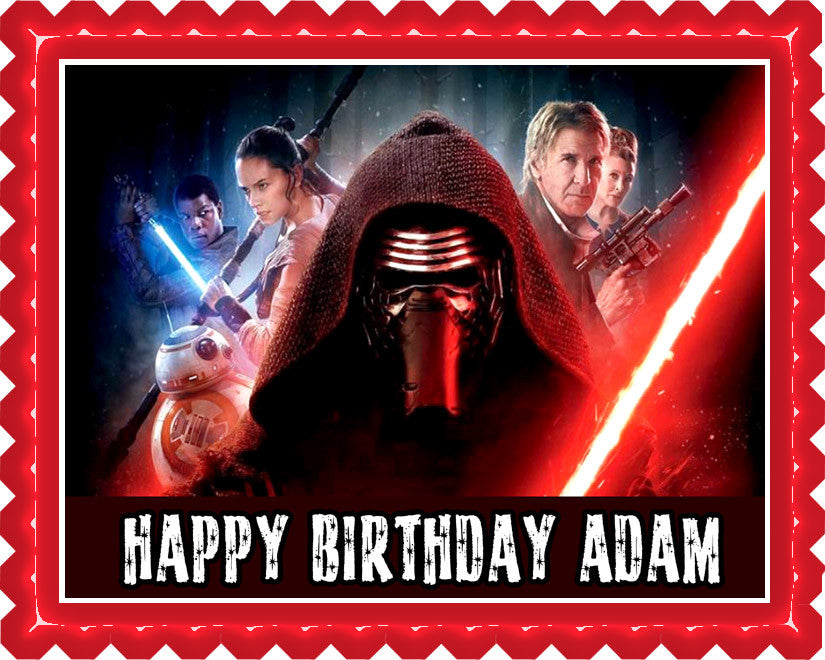 Star Wars 7 Force Awakens (Nr3) - Edible Cake Topper OR Cupcake Topper, Decor