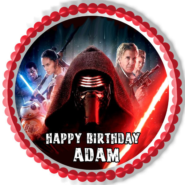 Star Wars 7 Force Awakens (Nr3) - Edible Cake Topper OR Cupcake Topper, Decor