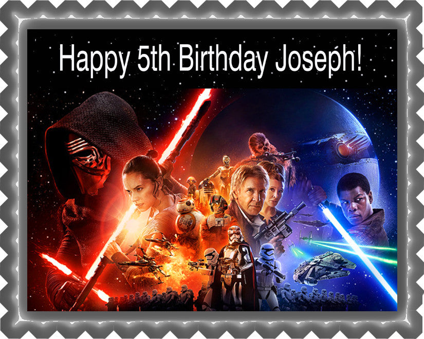 Star Wars 7 Force Awakens (Nr2) - Edible Cake Topper OR Cupcake Topper, Decor