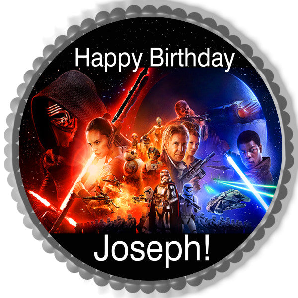 Star Wars 7 Force Awakens (Nr2) - Edible Cake Topper OR Cupcake Topper, Decor