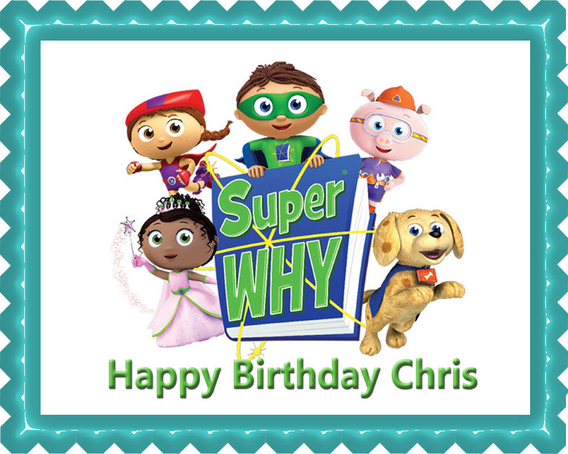 SUPER WHY (Nr4) - Edible Cake Topper OR Cupcake Topper, Decor
