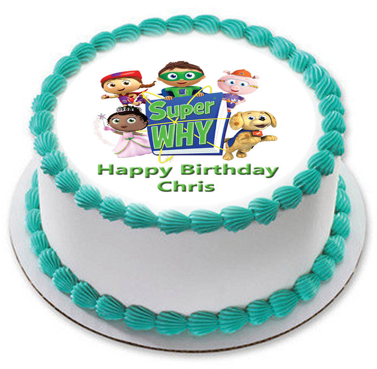 SUPER WHY (Nr4) - Edible Cake Topper OR Cupcake Topper, Decor