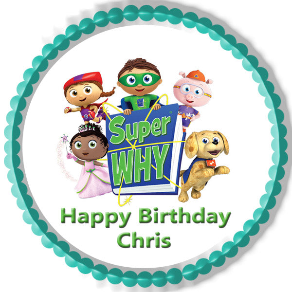 SUPER WHY (Nr4) - Edible Cake Topper OR Cupcake Topper, Decor