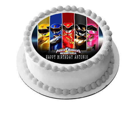 Power Rangers Megaforce Edible Birthday Cake Topper OR Cupcake Topper, Decor - Edible Prints On Cake (Edible Cake &Cupcake Topper)