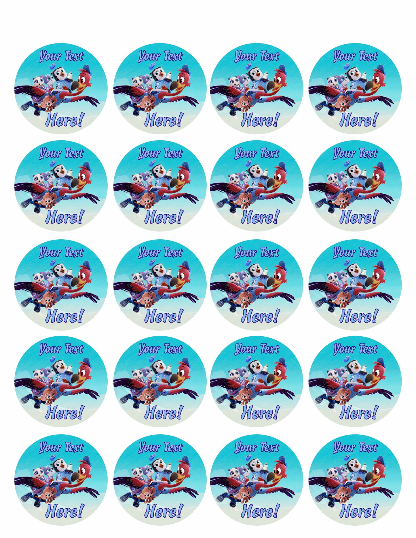 TOTS - Edible Cake Topper, Cupcake Toppers, Strips