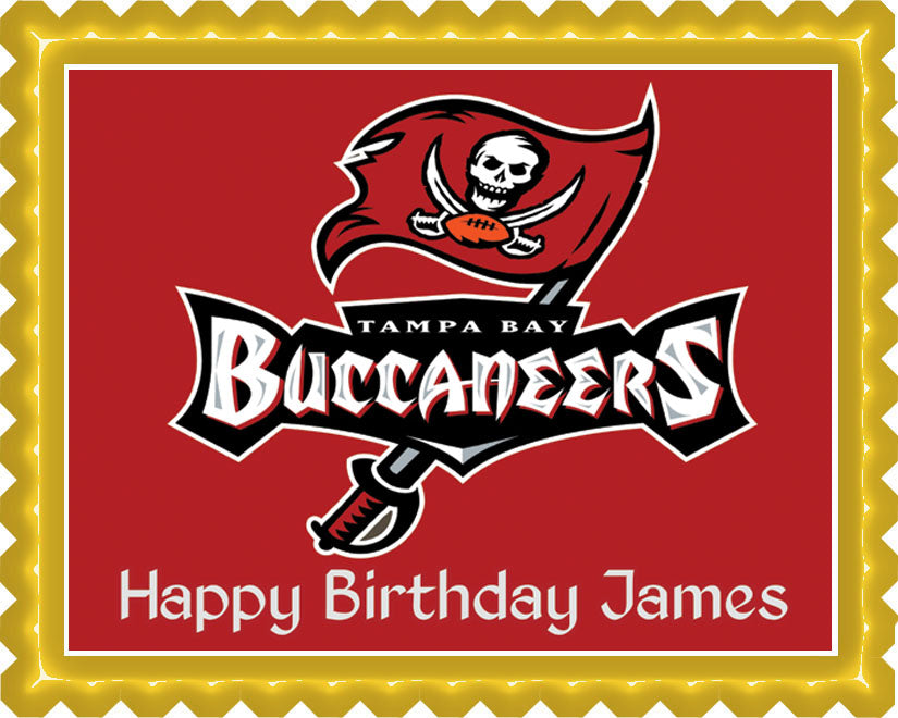 Tampa Bay Buccaneers (Nr2) - Edible Cake Topper OR Cupcake Topper, Decor
