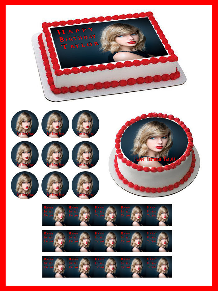 Taylor Swift - Edible Cake Topper OR Cupcake Topper, Decor