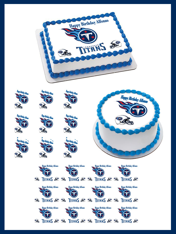 Tennessee Titans - Edible Cake Topper OR Cupcake Topper, Decor