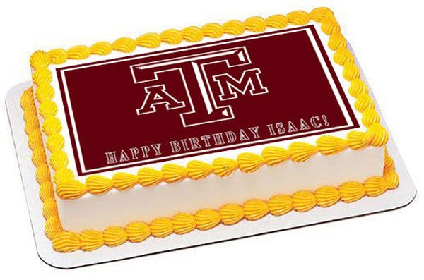 Texas A&M University - Edible Cake Topper OR Cupcake Topper, Decor