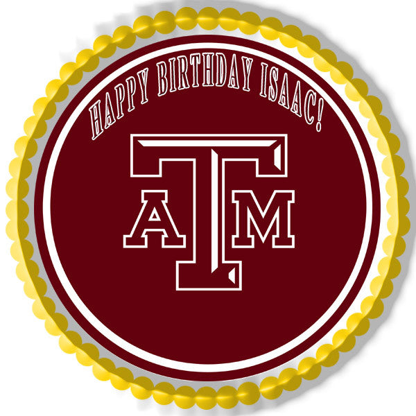 Texas A&M University - Edible Cake Topper OR Cupcake Topper, Decor