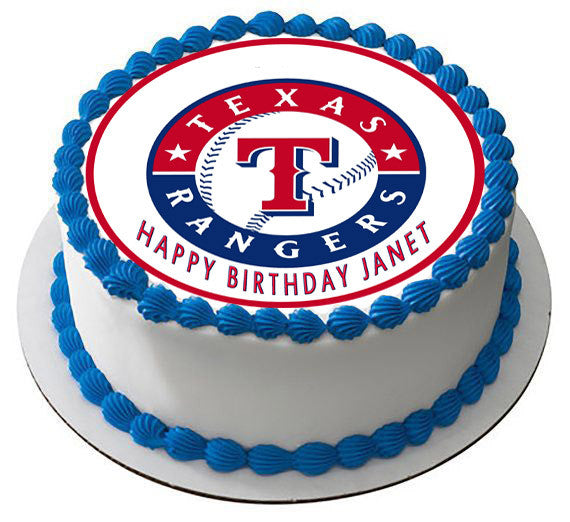 Texas Rangers - Edible Cake Topper OR Cupcake Topper, Decor