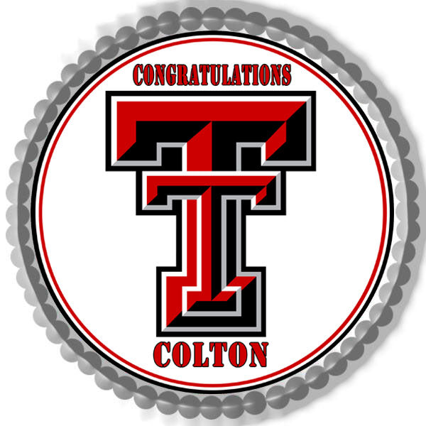 Texas Tech University (Nr2) - Edible Cake Topper OR Cupcake Topper, Decor