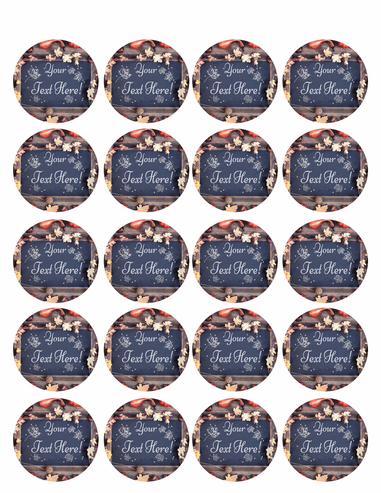 Thanksgiving III - Edible Cake Topper, Cupcake Toppers, Strips