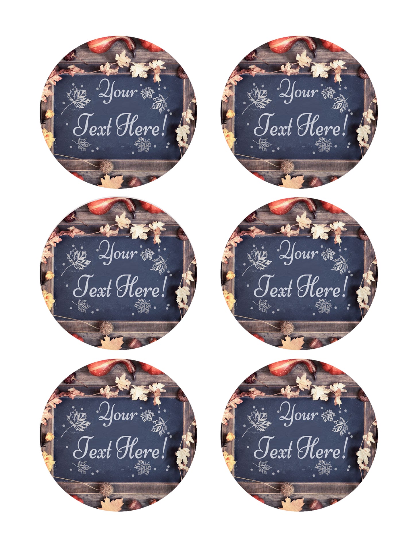 Thanksgiving III - Edible Cake Topper, Cupcake Toppers, Strips