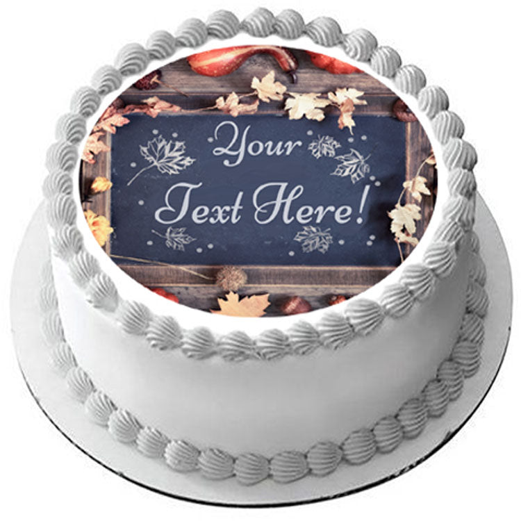 Thanksgiving III - Edible Cake Topper, Cupcake Toppers, Strips