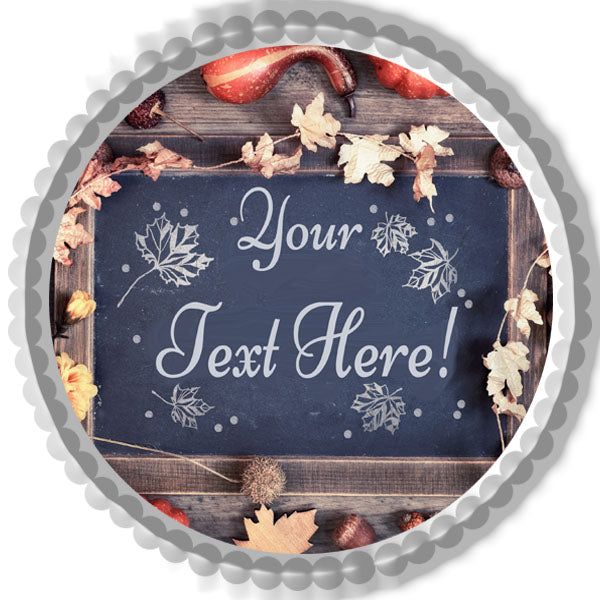 Thanksgiving III - Edible Cake Topper, Cupcake Toppers, Strips