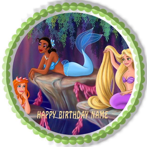 THE LITTLE MERMAID - Edible Cake Topper OR Cupcake Topper, Decor