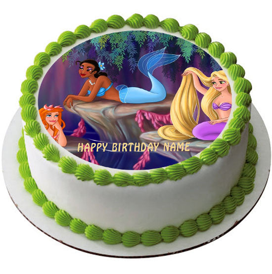 THE LITTLE MERMAID - Edible Cake Topper OR Cupcake Topper, Decor